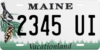 ME license plate 2345UI