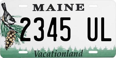 ME license plate 2345UL