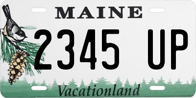 ME license plate 2345UP