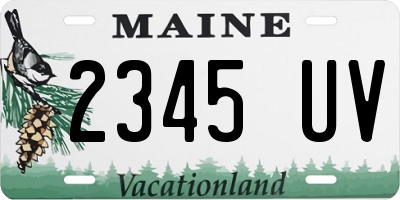 ME license plate 2345UV