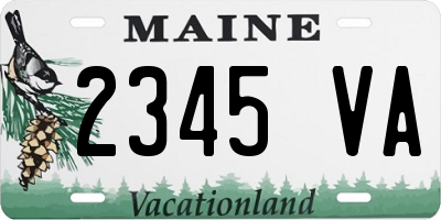 ME license plate 2345VA