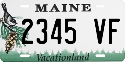 ME license plate 2345VF