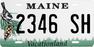 ME license plate 2346SH