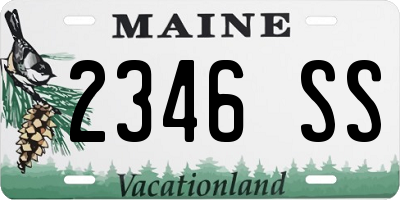 ME license plate 2346SS