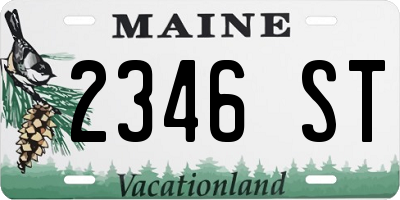 ME license plate 2346ST