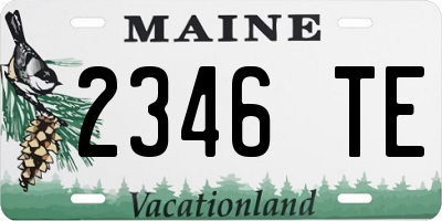 ME license plate 2346TE
