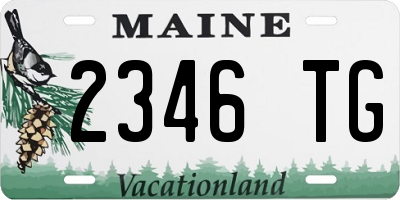 ME license plate 2346TG