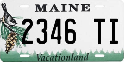 ME license plate 2346TI
