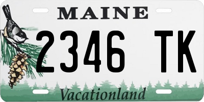 ME license plate 2346TK