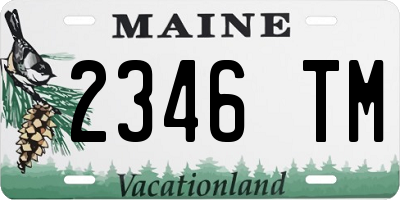 ME license plate 2346TM