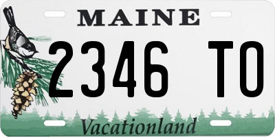 ME license plate 2346TO