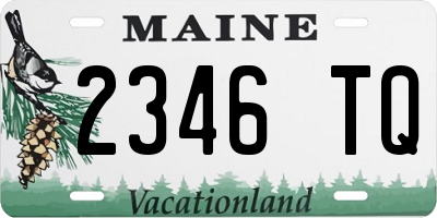 ME license plate 2346TQ