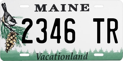 ME license plate 2346TR