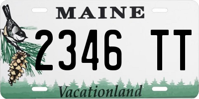 ME license plate 2346TT