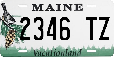 ME license plate 2346TZ