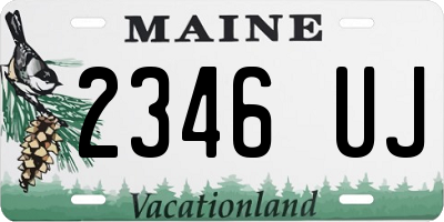 ME license plate 2346UJ