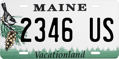 ME license plate 2346US