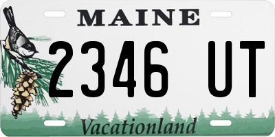 ME license plate 2346UT