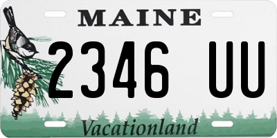 ME license plate 2346UU