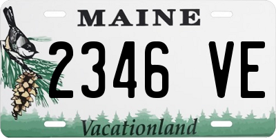 ME license plate 2346VE