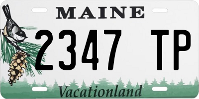 ME license plate 2347TP