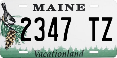 ME license plate 2347TZ