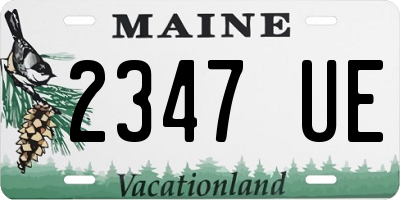 ME license plate 2347UE