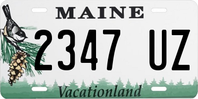 ME license plate 2347UZ