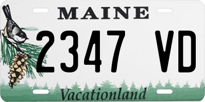 ME license plate 2347VD