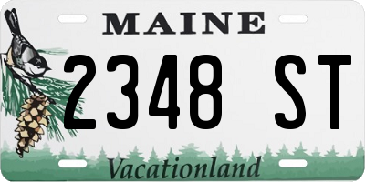 ME license plate 2348ST
