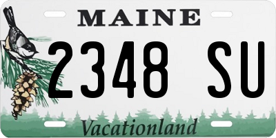 ME license plate 2348SU