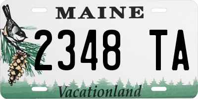 ME license plate 2348TA
