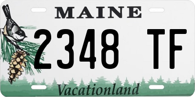 ME license plate 2348TF
