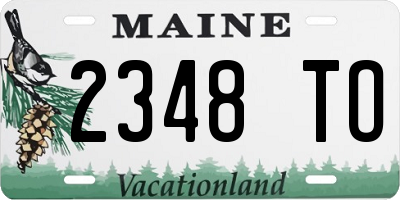 ME license plate 2348TO