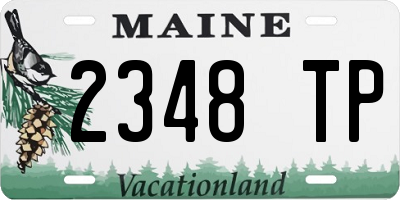 ME license plate 2348TP