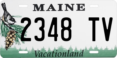 ME license plate 2348TV