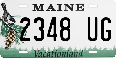 ME license plate 2348UG
