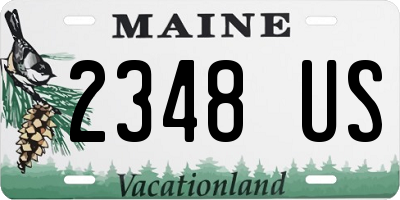 ME license plate 2348US