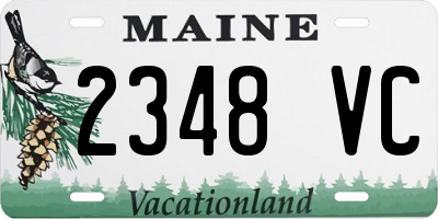 ME license plate 2348VC