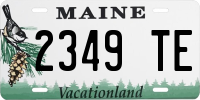 ME license plate 2349TE