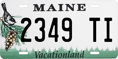 ME license plate 2349TI