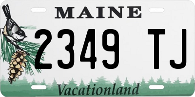 ME license plate 2349TJ