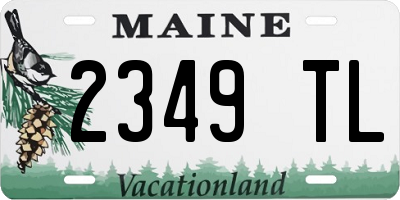 ME license plate 2349TL