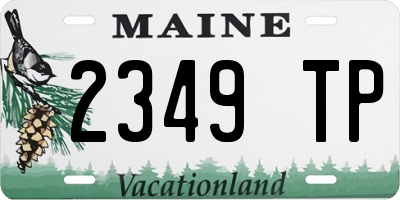 ME license plate 2349TP