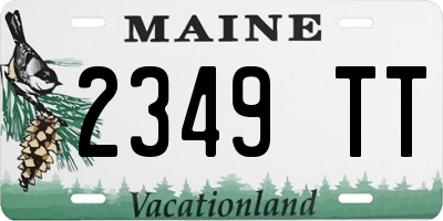 ME license plate 2349TT