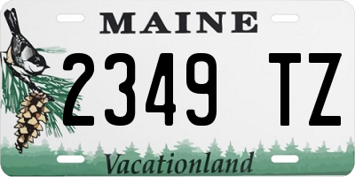 ME license plate 2349TZ