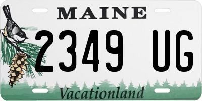 ME license plate 2349UG