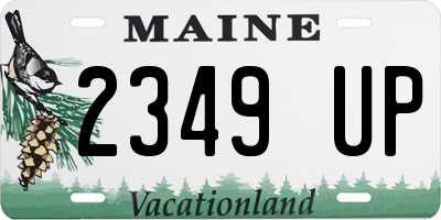 ME license plate 2349UP