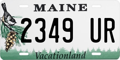 ME license plate 2349UR