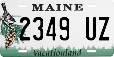 ME license plate 2349UZ